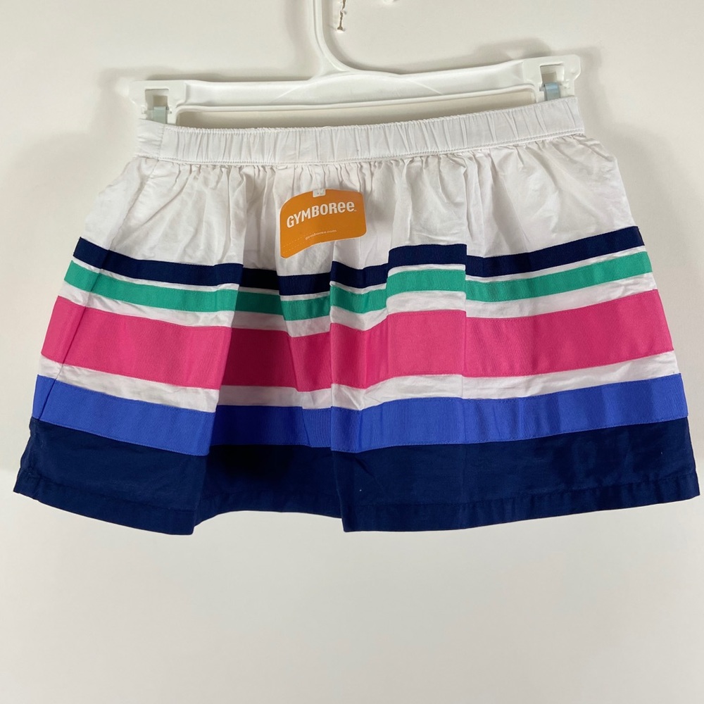 Gymboree White Striped 5T Skirt NWT
